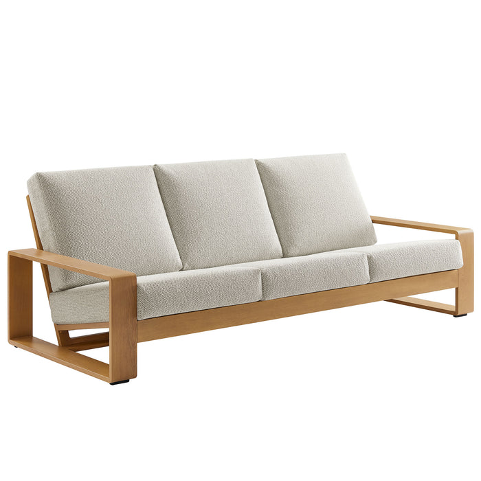 Lirienne Outdoor Patio Aluminum Faux Wood Sofa by Modway
