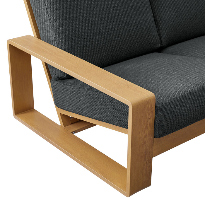 Lirienne Outdoor Patio Aluminum Faux Wood Sofa by Modway