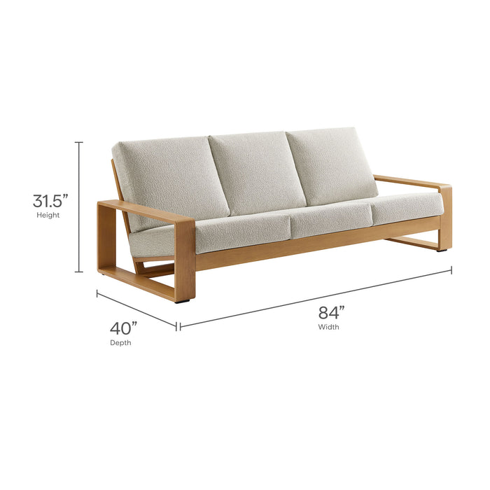 Lirienne Outdoor Patio Aluminum Faux Wood Sofa by Modway
