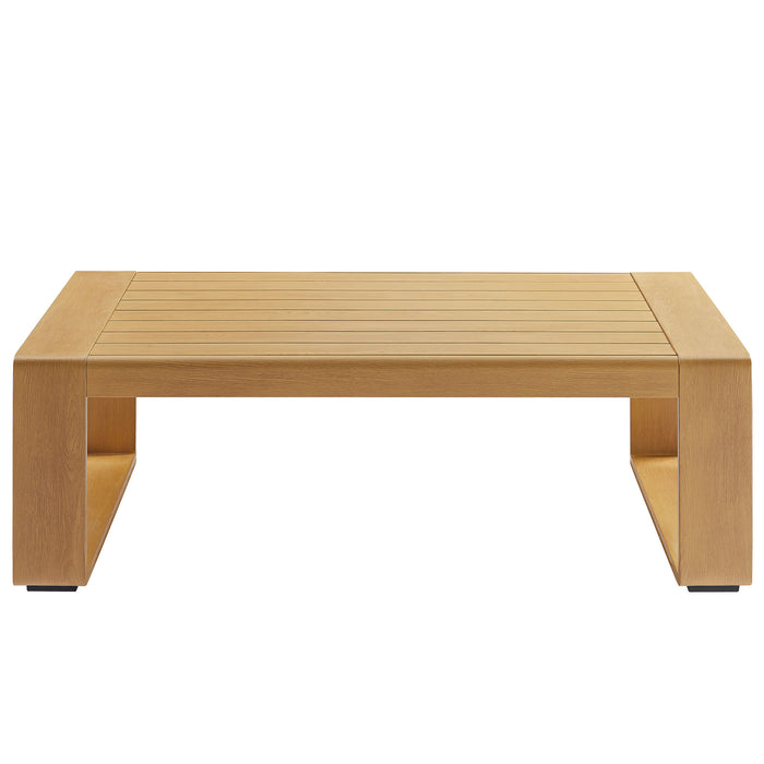 Lirienne Outdoor Patio Aluminum Faux Wood Coffee Table by Modway