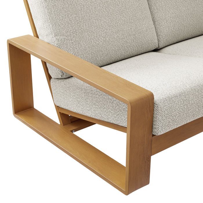 Lirienne Outdoor Patio Aluminum Faux Wood Sofa by Modway