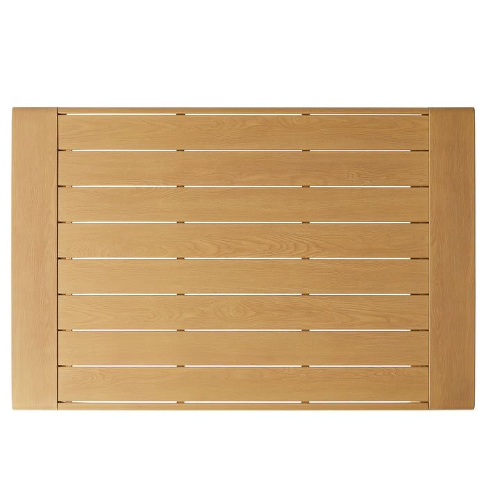 Lirienne Outdoor Patio Aluminum Faux Wood Coffee Table by Modway