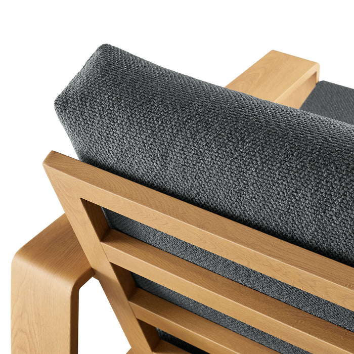 Lirienne Outdoor Patio Aluminum Faux Wood Armchairs Set of 2 by Modway