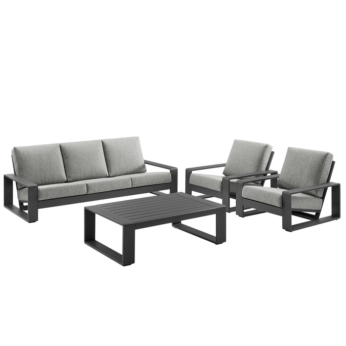 Lirienne 4-Piece Outdoor Patio Aluminum Furniture Set by Modway