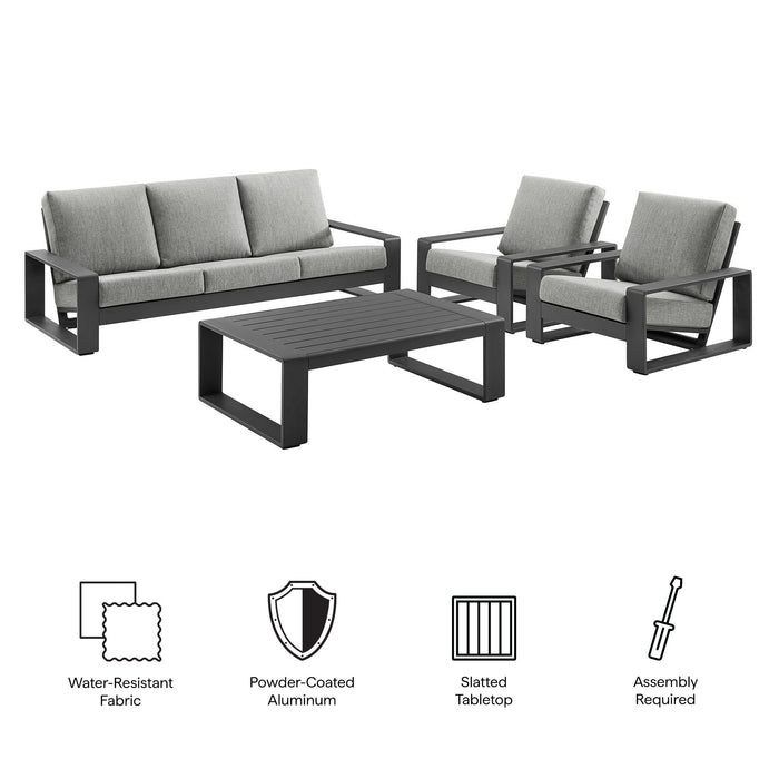 Lirienne 4-Piece Outdoor Patio Aluminum Furniture Set by Modway