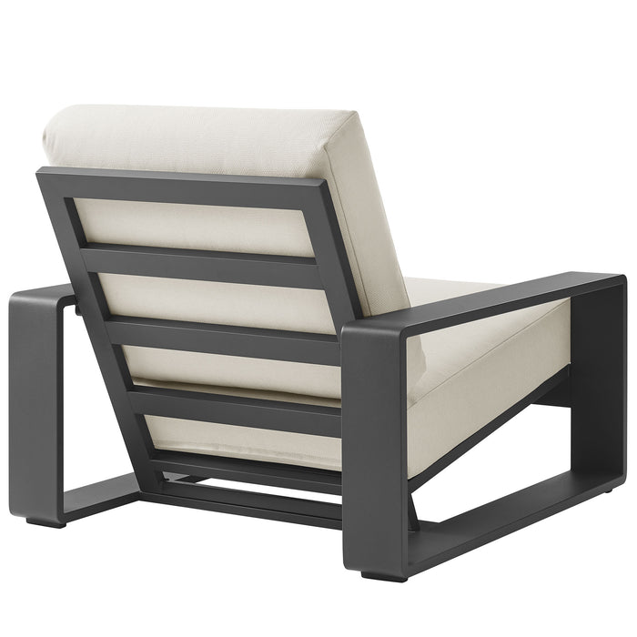 Lirienne Outdoor Patio Aluminum Faux Wood Armchairs Set of 2 by Modway