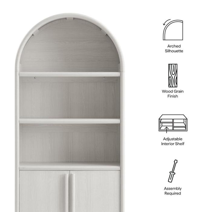 Bellamy Tall Arched Display Cabinet Bookcase by Modway