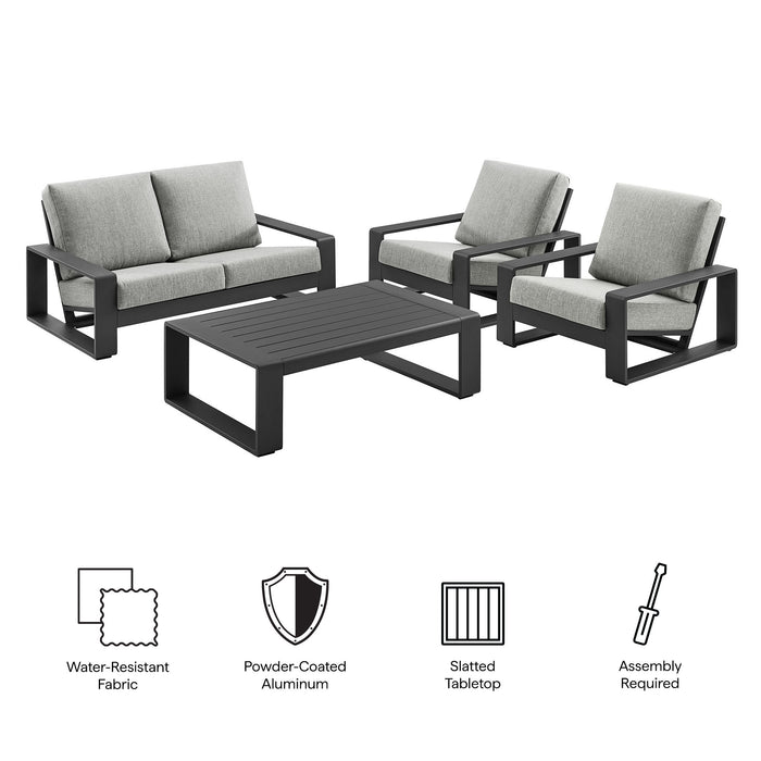 Lirienne 4-Piece Outdoor Patio Aluminum Furniture Set by Modway