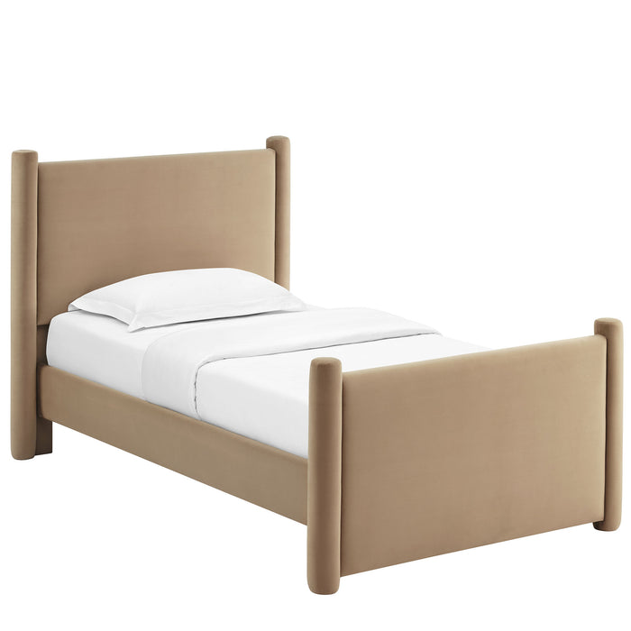 Rael Performance Velvet Twin Platform Bed by Modway