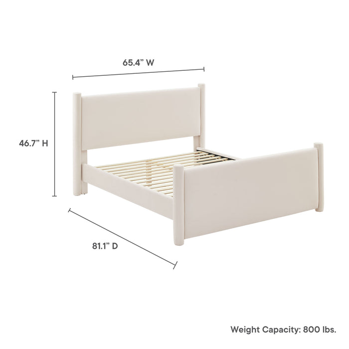 Rael Performance Velvet Full Platform Bed by Modway