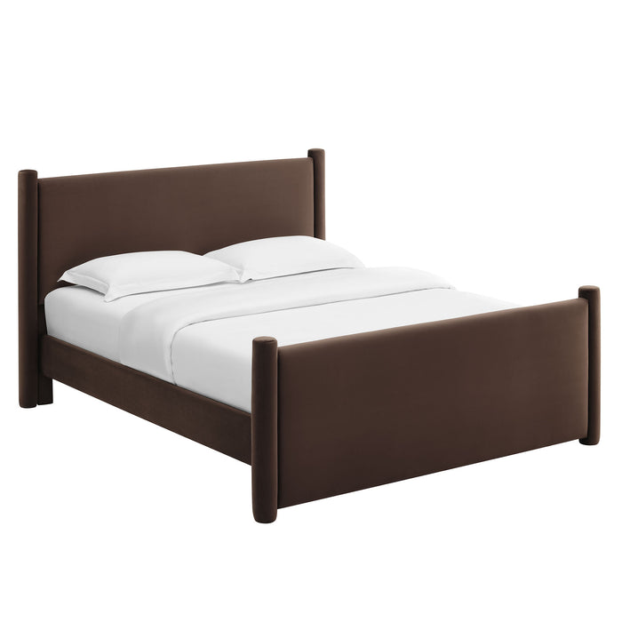 Rael Performance Velvet Queen Platform Bed by Modway