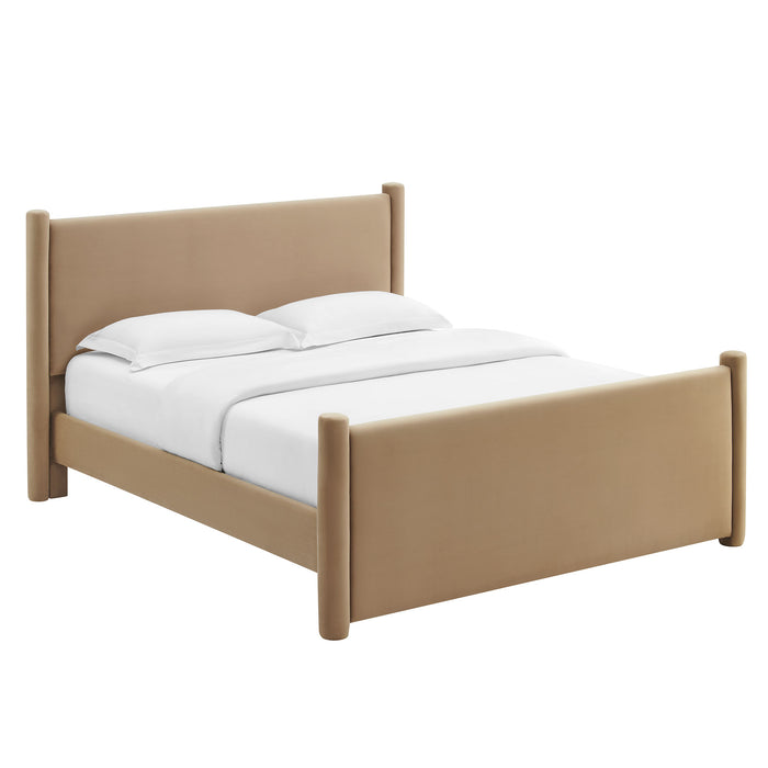 Rael Performance Velvet Queen Platform Bed by Modway