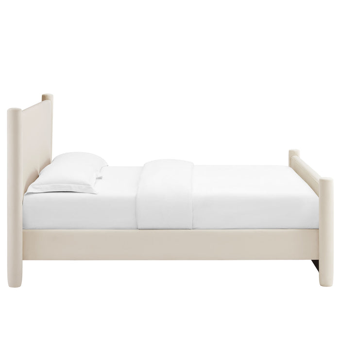 Rael Performance Velvet King Platform Bed by Modway
