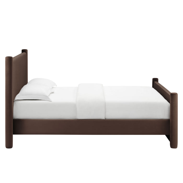 Rael Performance Velvet King Platform Bed by Modway