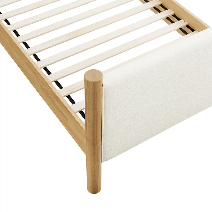 Maven Twin Size Boucle Upholstered Platform Bed by Modway