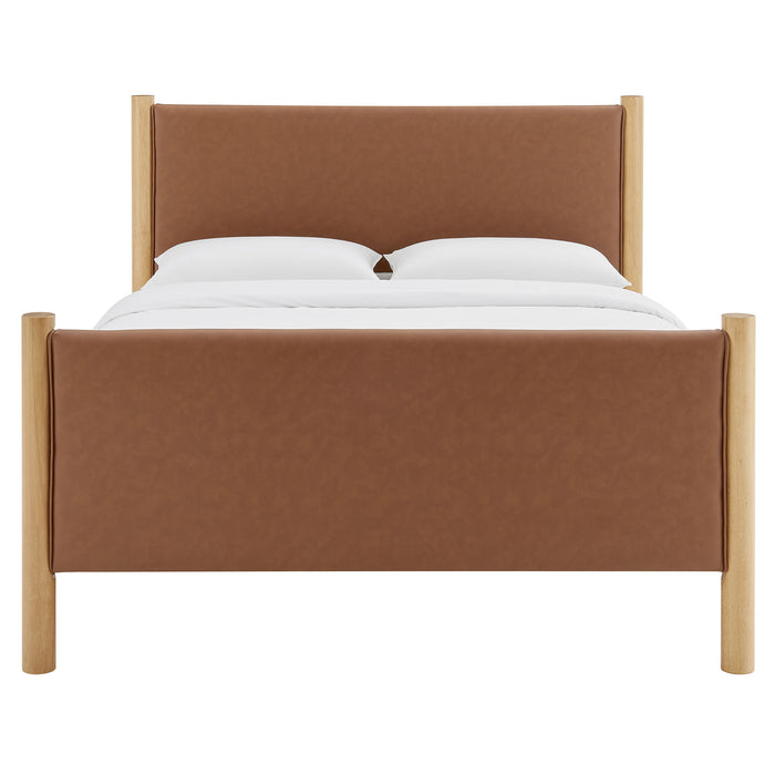 Maven Full Size Vegan Leather Upholstered Platform Bed by Modway