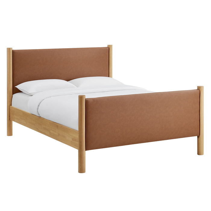 Maven King Size Vegan Leather Upholstered Platform Bed by Modway