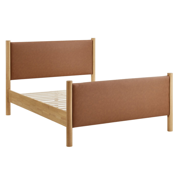 Maven King Size Vegan Leather Upholstered Platform Bed by Modway