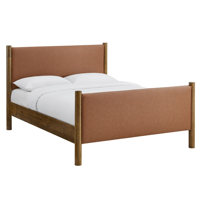 Maven King Size Vegan Leather Upholstered Platform Bed by Modway