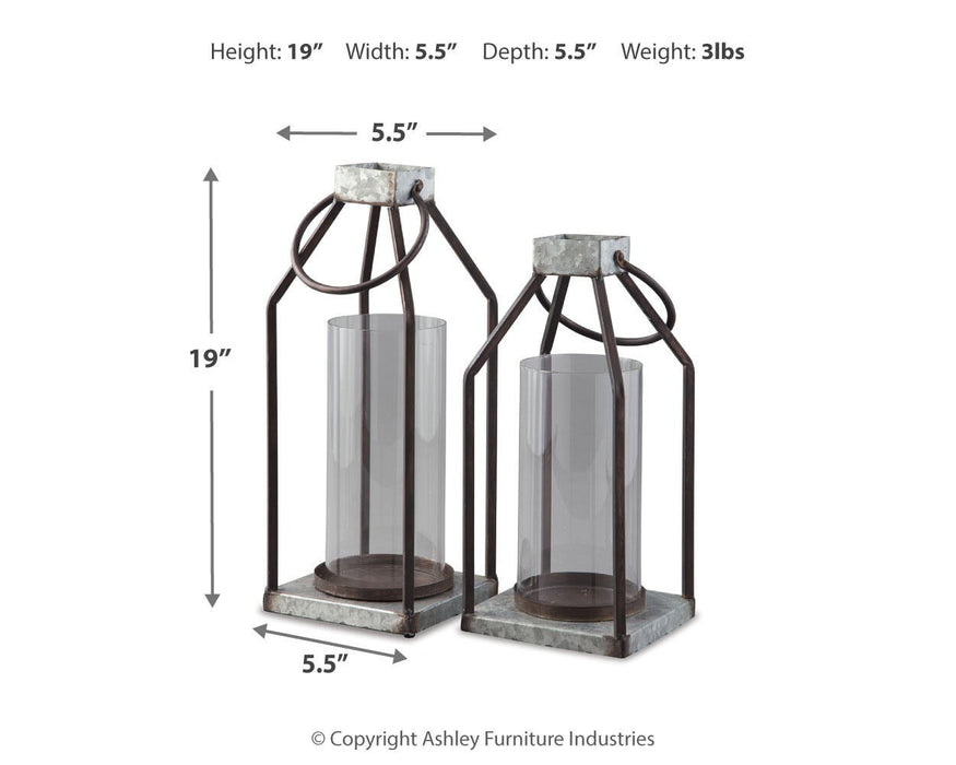 Ashley Express - Diedrick Lantern Set (2/CN) - DecorGalore4U