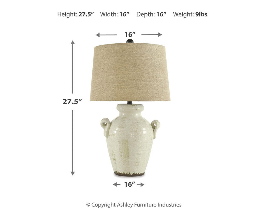 Ashley Express - Emelda Ceramic Table Lamp (1/CN) - DecorGalore4U