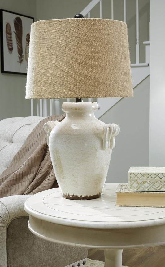 Ashley Express - Emelda Ceramic Table Lamp (1/CN) - DecorGalore4U