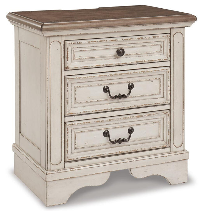 Ashley Express - Realyn Three Drawer Night Stand - DecorGalore4U