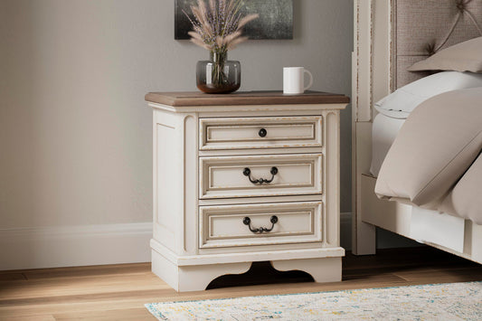 Ashley Express - Realyn Three Drawer Night Stand - DecorGalore4U