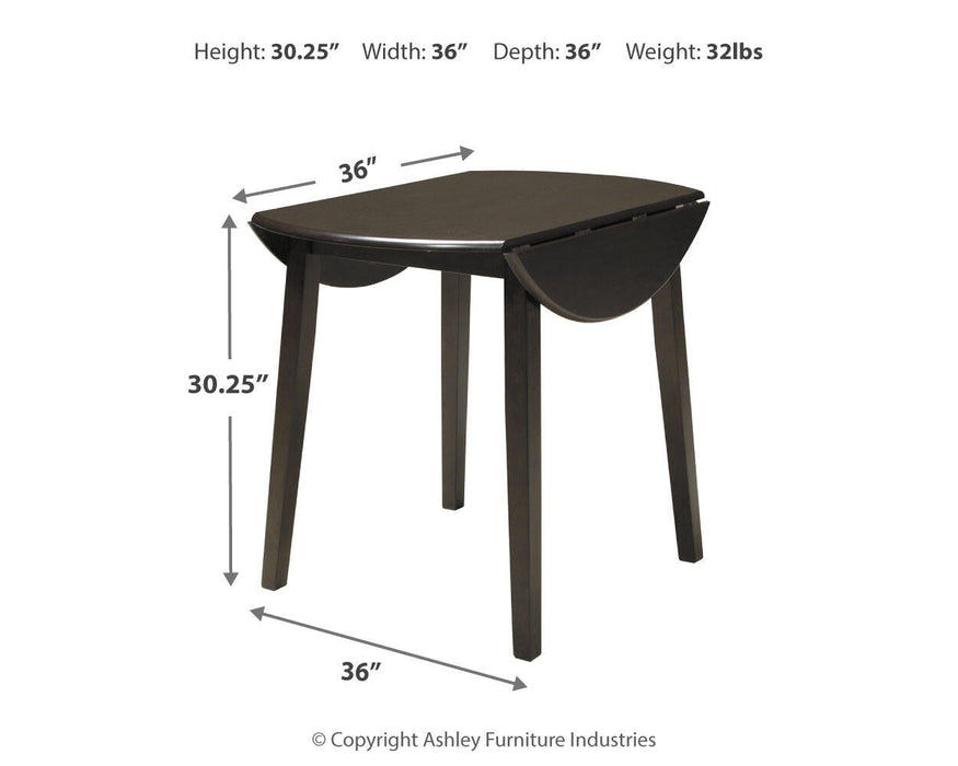 Ashley Express - Hammis Round DRM Drop Leaf Table - DecorGalore4U