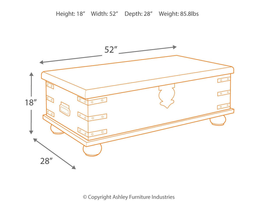 Ashley Express - Carynhurst Lift Top Cocktail Table - DecorGalore4U