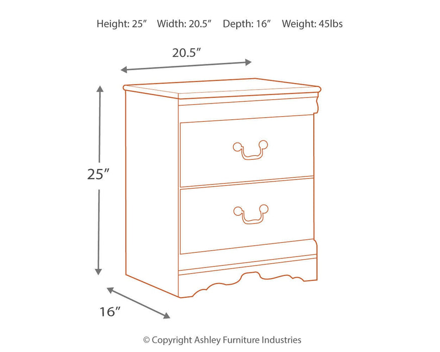 Ashley Express - Anarasia Two Drawer Night Stand - DecorGalore4U