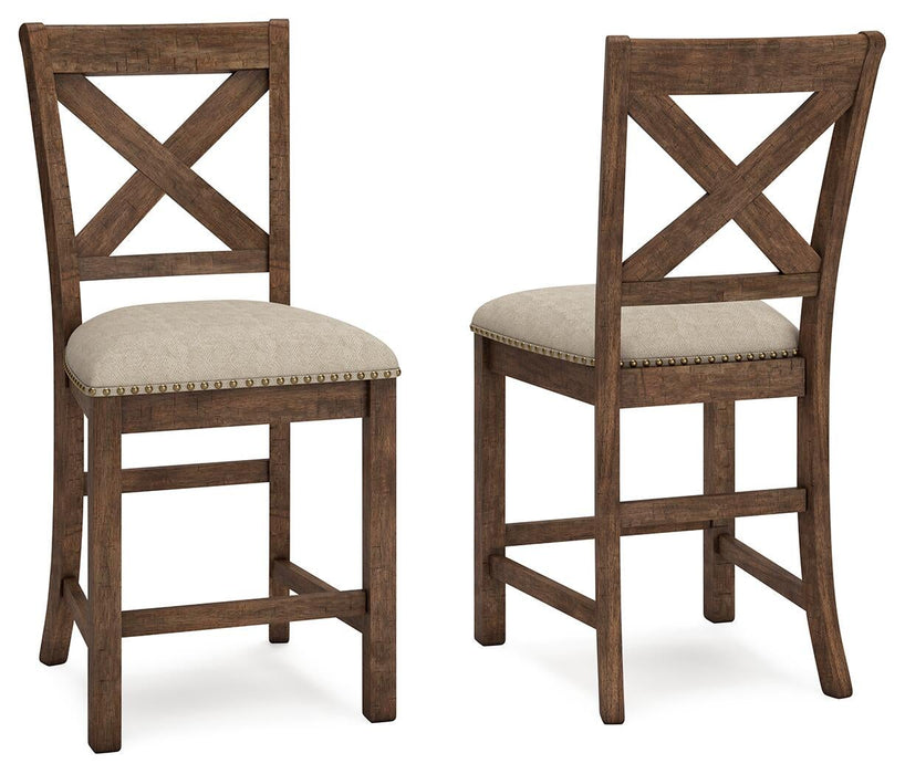Ashley Express - Moriville Upholstered Barstool (2/CN) - DecorGalore4U