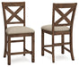 Ashley Express - Moriville Upholstered Barstool (2/CN) - DecorGalore4U