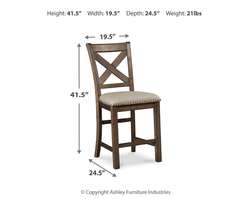 Ashley Express - Moriville Upholstered Barstool (2/CN) - DecorGalore4U