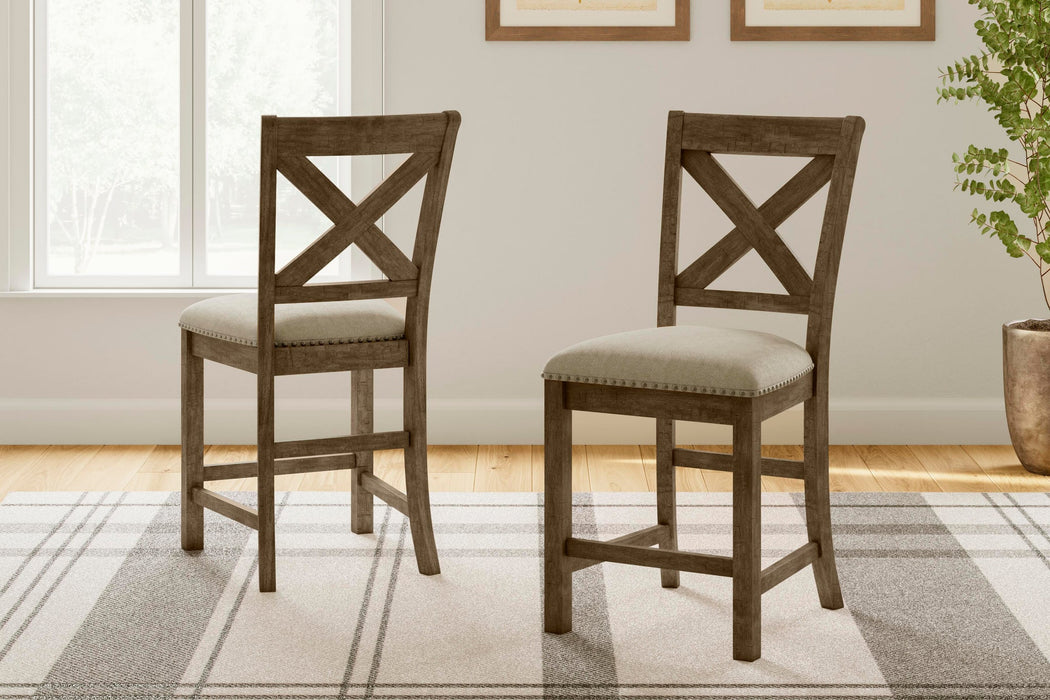 Ashley Express - Moriville Upholstered Barstool (2/CN) - DecorGalore4U