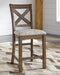 Ashley Express - Moriville Upholstered Barstool (2/CN) - DecorGalore4U