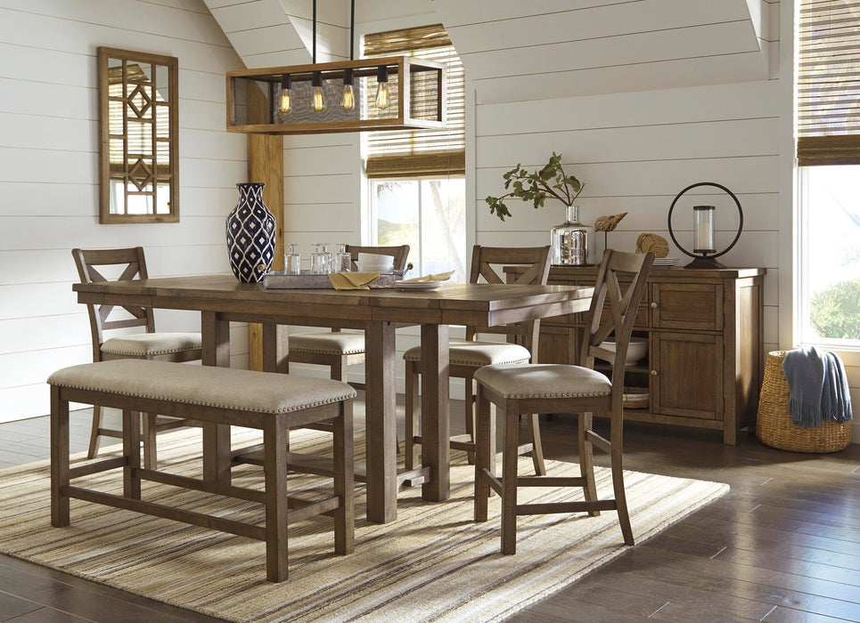 Ashley Express - Moriville Double UPH Bench (1/CN) - DecorGalore4U
