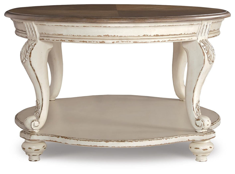Ashley Express - Realyn Oval Cocktail Table - DecorGalore4U