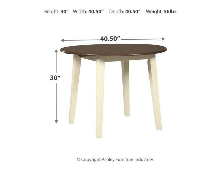 Ashley Express - Woodanville Round DRM Drop Leaf Table - DecorGalore4U