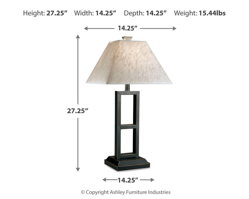 Ashley Express - Deidra Metal Table Lamp (2/CN) - DecorGalore4U