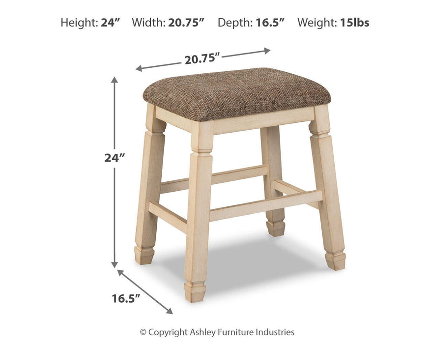 Ashley Express - Bolanburg Upholstered Stool (2/CN) - DecorGalore4U