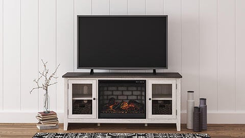 Ashley Express - Dorrinson 60" TV Stand with Electric Fireplace - DecorGalore4U