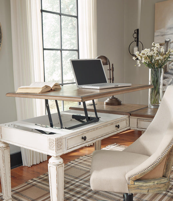 Ashley Express - Realyn 2-Piece Home Office Desk - DecorGalore4U