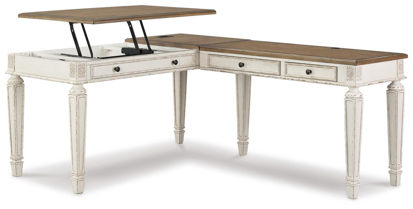 Ashley Express - Realyn 2-Piece Home Office Desk - DecorGalore4U