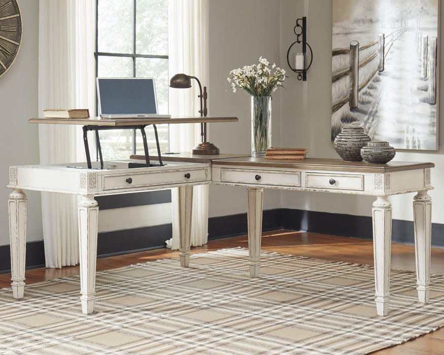 Ashley Express - Realyn 2-Piece Home Office Desk - DecorGalore4U