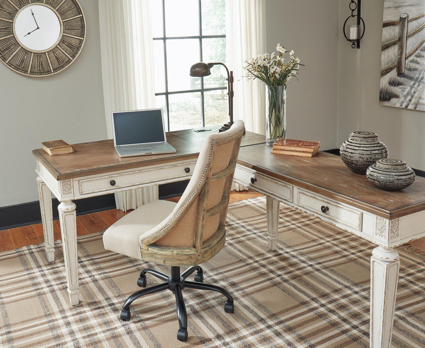 Ashley Express - Realyn 2-Piece Home Office Desk - DecorGalore4U