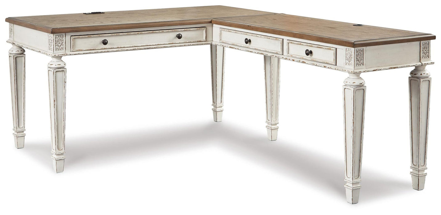 Ashley Express - Realyn 2-Piece Home Office Desk - DecorGalore4U