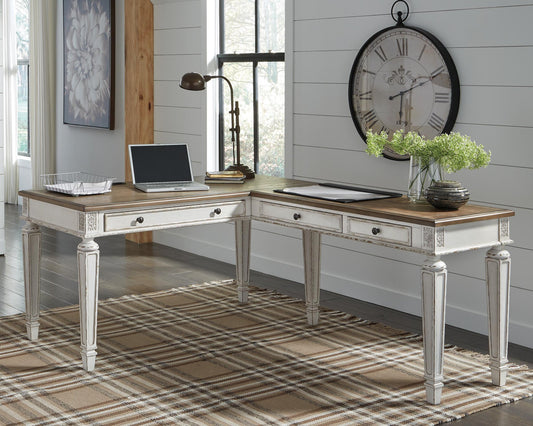 Ashley Express - Realyn 2-Piece Home Office Desk - DecorGalore4U