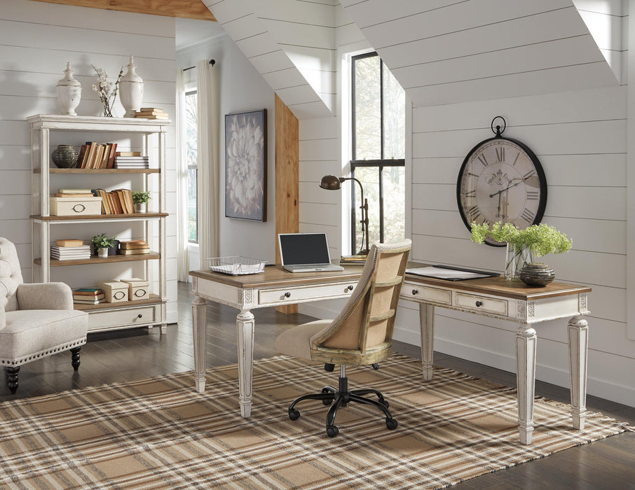 Ashley Express - Realyn 2-Piece Home Office Desk - DecorGalore4U