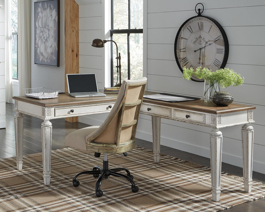 Ashley Express - Realyn 2-Piece Home Office Desk - DecorGalore4U